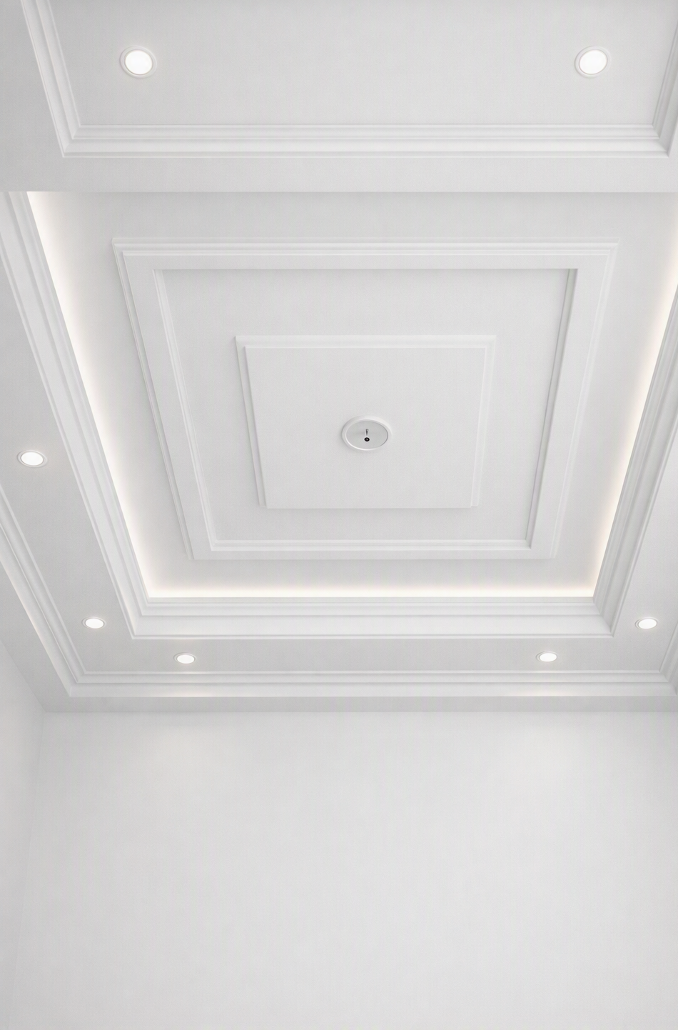 Modern Double Cove Living Room Ceiling